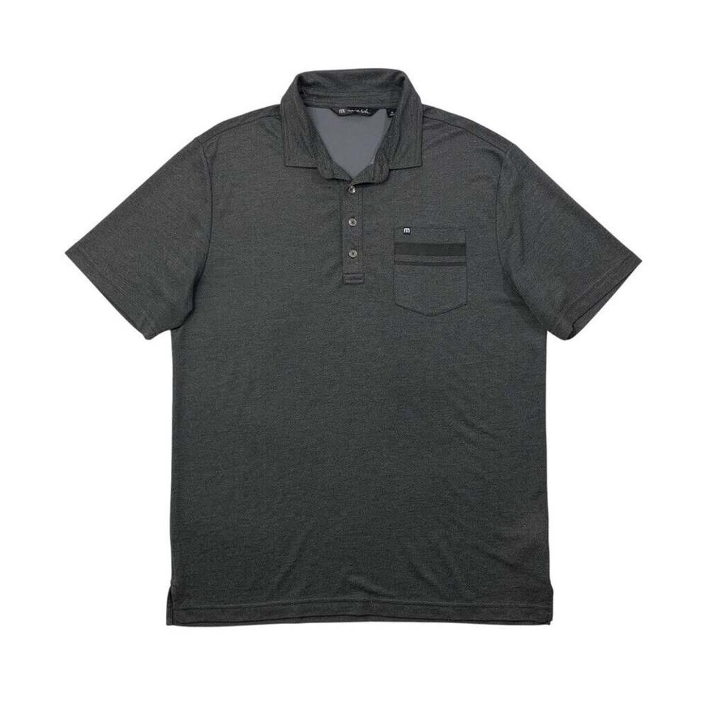 Travis Mathew Polo Shirt Mens XL Charcoal Soft Modal Blend Performance Golf